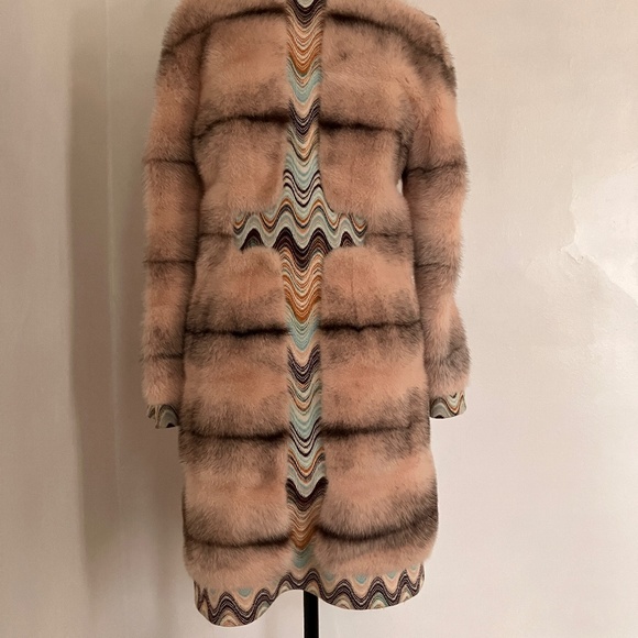 VERY RARE VINTAGE MISSONI Mink and Wool Coat - Picture 13 of 16